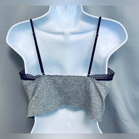 Victoria's Secret Cropped Tank Top Sz XL Gray - Picture 2 of 7